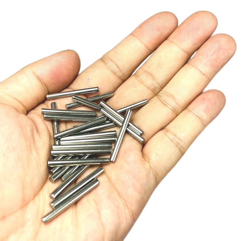 ZDingTech 50pcs 3mm x 28mm Dowel Pins,3mm Metal Dowel pins M3 3mm Shelf Pegs,Support Shelves,3mm x 28mm Metal Rod.304 Stainless Steel Wood Bunk Bed pegs - Image 5